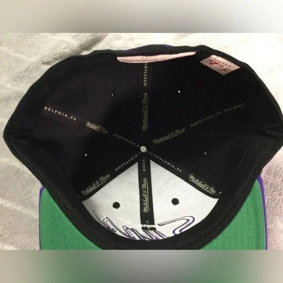 Mitchell & Ness Phoenix Suns Black and Purple Fitted Hat - Picture 7 of 9